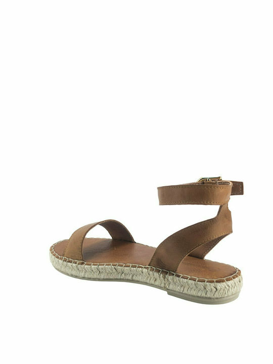 Women's Sandals with Ankle Strap Tabac Brown