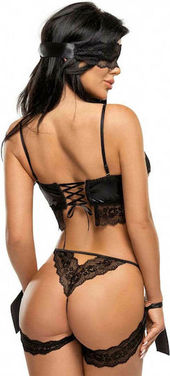 Beauty Night Shaquila Set Sexy Σετ Εσωρούχων με Δαντέλα Black 5τμχ