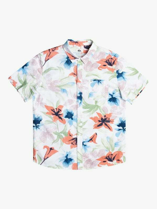 Garden Path Short Sleeve Cotton Shirt Floral Multicolour EQYWT04286 WCL7