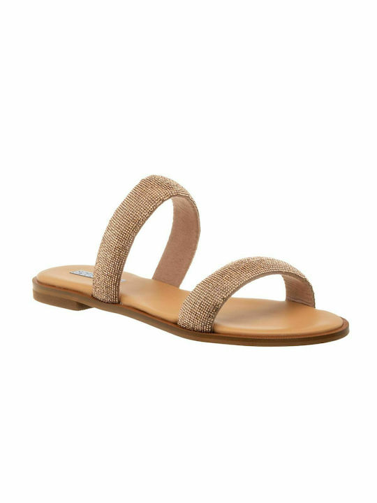 Sofia Manta Leather Women's Flat Sandals Peach