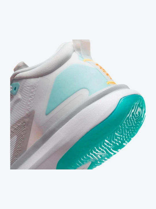Zion 1 High Basketball Shoes White / Laser Orange / Dynamic Turquoise / Black