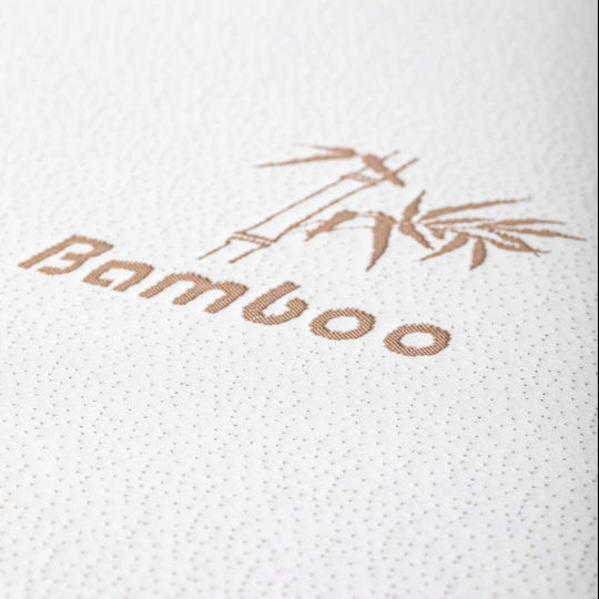 Como felt & wadding producers Mattress Topper Bamboo Super Double Memory Foam with Bamboo Fibers , Removable Cover & Elastic Straps 160x200x4cm