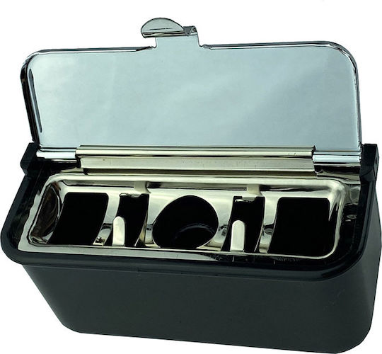 Auto Gs Auto-Aschenbecher Schwarzer / Chrom Bakelit-Aschenbecher 9 x 4 x 4 cm