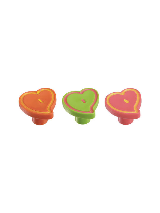 Viometale Lovely Kids Knob Furniture made of Plastic in Orange Color 38mm vio 01.130/38.48 1pcs