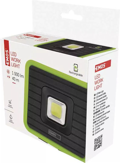 Emos Arbeitsbeleuchtung Wiederaufladbar LED IP44 mit einer Helligkeit von bis zu 1000lm