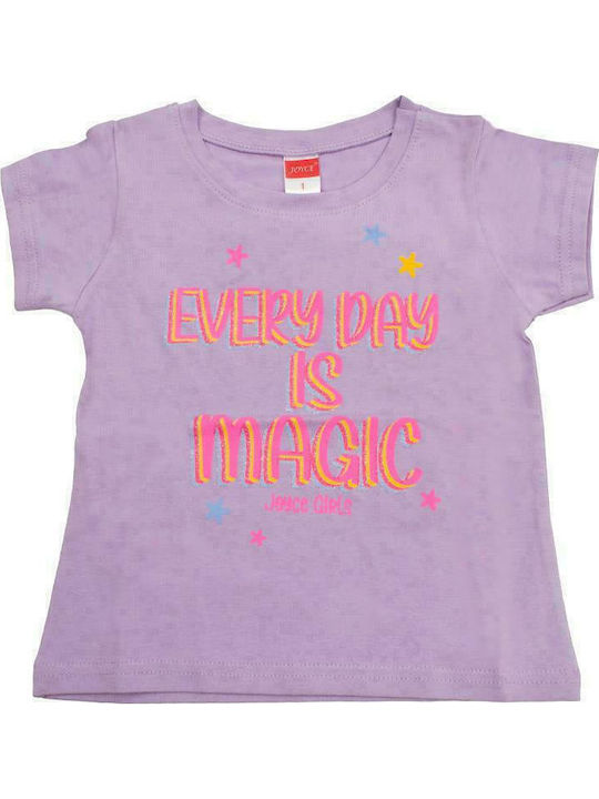 Set of Kids' T-shirts Yellow/Purple