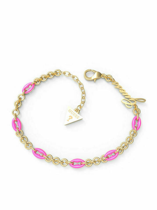 Guess Bracelet Chain Links made of Steel Gold Plated