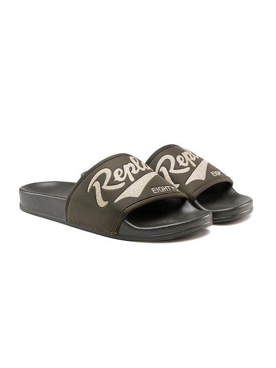 Replay Up U State Women's Slides Khaki GWF1B.000.C0016T-039