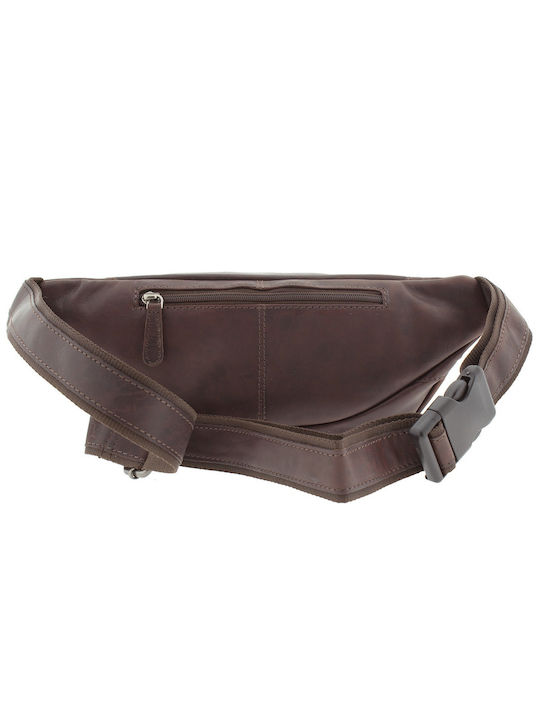 RCM Men's Leather Waist Bag Brown