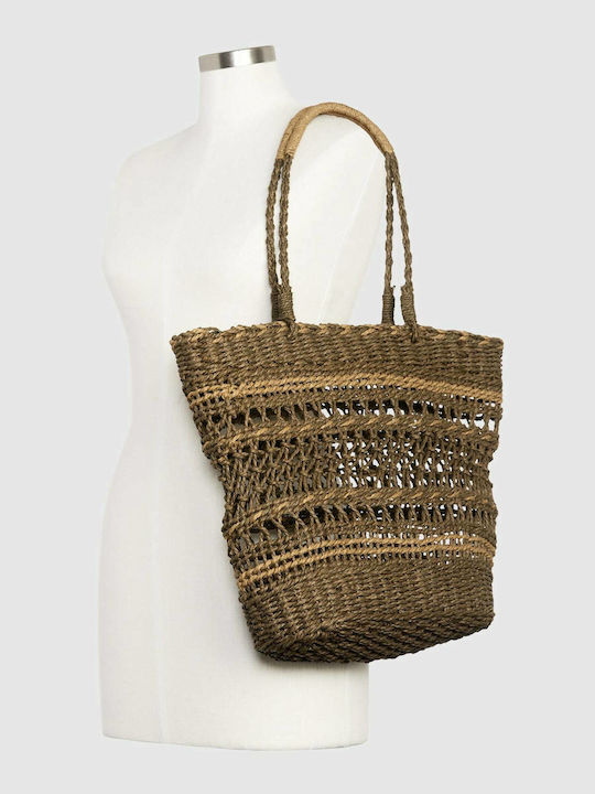 GAP Wicker Beach Bag Brown