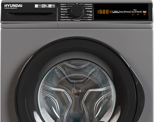 Hyundai Πλυντήριο Ρούχων 9kg με Τεχνολογία Ατμού 1200 Στροφών Inverter Motor Γκρι