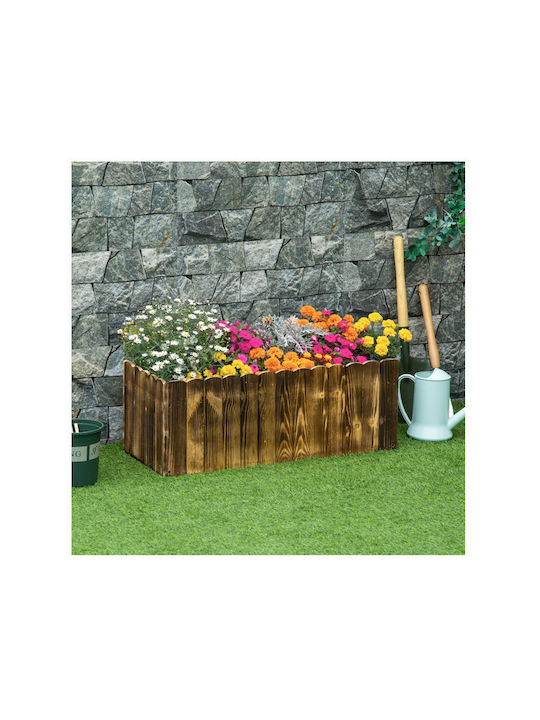 Outsunny Wooden Planter Box 80x33x30cm