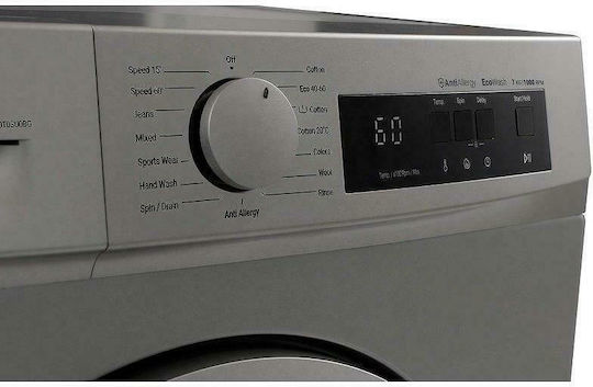 Daewoo WM710T0SU0BG Πλυντήριο Ρούχων 7kg 1000 Στροφών Γκρι