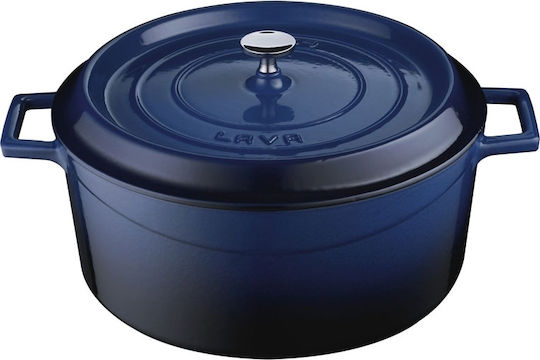 Lava Βαθιά Κατσαρόλα από Μαντέμι 10lt / 32cm Μπλε Lava Βαθιά Κατσαρόλα από Μαντέμι 10lt / 32cm Μπλε