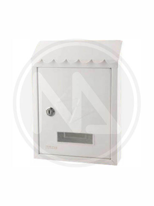 Maurer Outdoor Mailbox Metallic in White Color 21x6.8x30cm