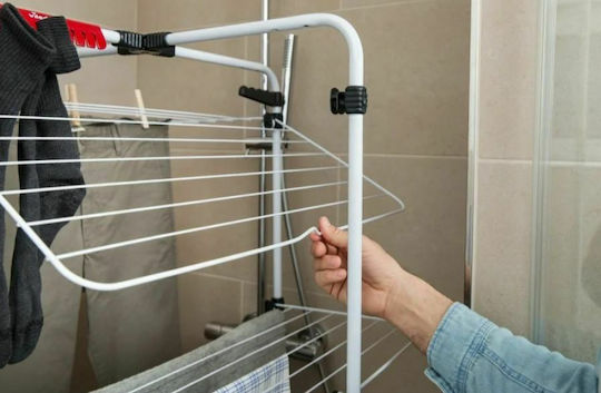 Vileda Mixer 4 Πτυσσόμενη Απλώστρα Δαπέδου Μεταλλική με Ρόδες με Μήκος Απλώματος 40m