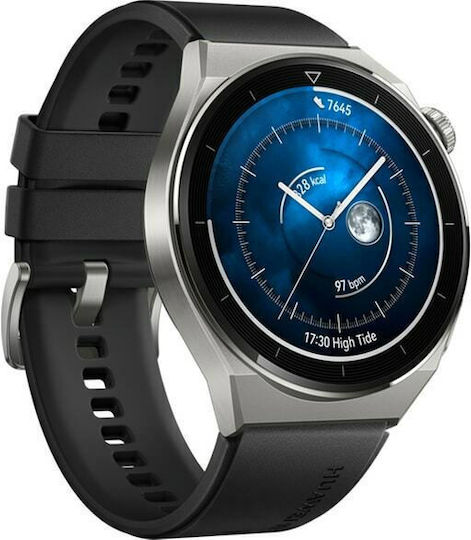 Huawei Watch GT 3 Pro Titanium 46mm Waterproof with Heart Rate Monitor (Black)