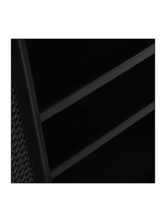 Dulap Dublu-Foi Din Polipropilenă Cu 2 Rafturi Negru 65x45x88 Cm