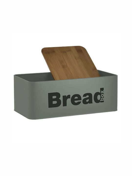 Click Metallic Bread Box with Lid Green 33x18x12cm 6-60-373-0033