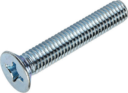 F.F. Group Machine Screw Phillips Galvanized DIN 965 with Diameter M4 and Length 10mm