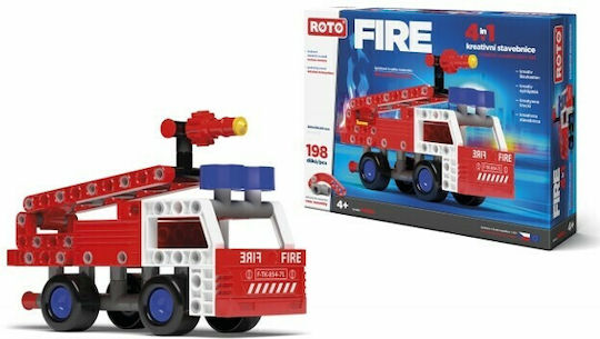 Efko Efko Building Blocks Fire Truck 4 in 1 for Ages 4+ 19 Pieces