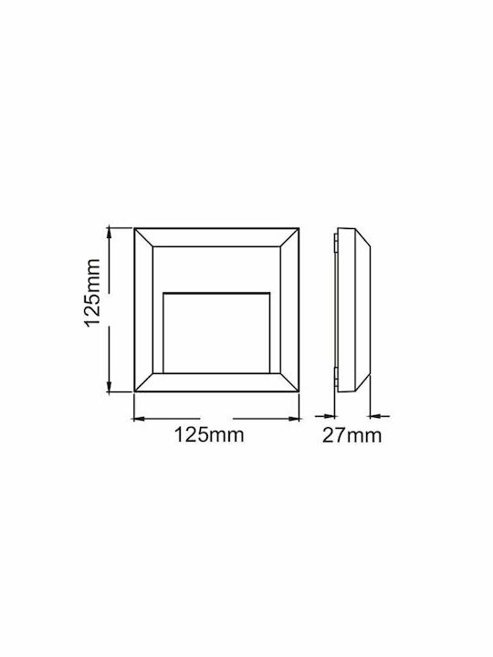 Aca Spot de exterior montat pe perete LED IP65 2W cu Alb Cald Lumină