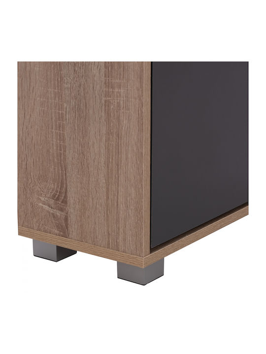 Suport pentru pantofi Davina cu 3 Rafturi Sonama / Grey L62xW24xH110cm