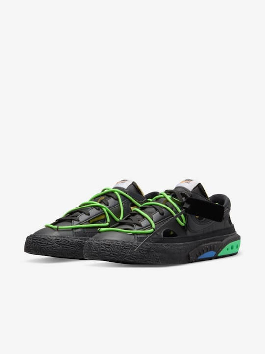 Nike Blazer Low Off-White Herren Sneakers Black / Volt / Blue