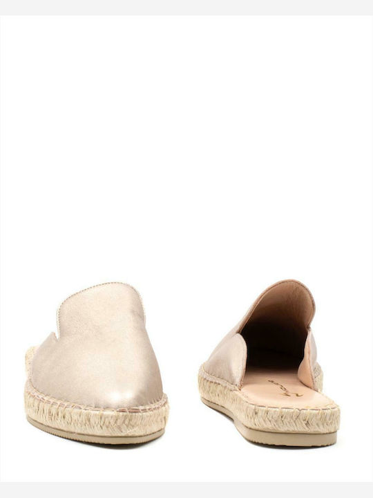 Flat Δερμάτινα Mules Bronze