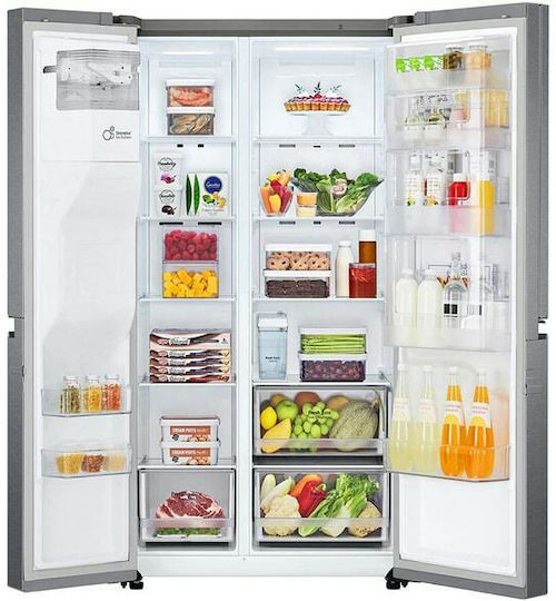 LG Side-by-Side Kühlschrank 634Es Total NoFrost H179xB91.3xT73.5cm. Inox GSJV31DSXE