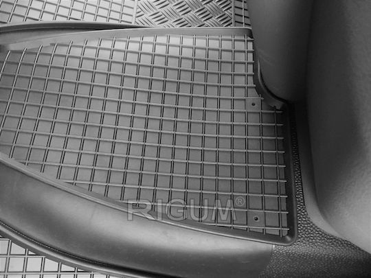 Rigum Set of Front and Rear Mats 3pcs for Volkswagen Transporter 2019+ Black
