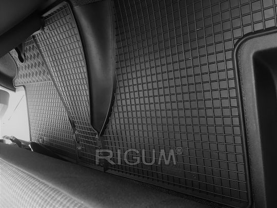 Rigum Set of Front and Rear Mats 3pcs for Volkswagen Transporter 2019+ Black