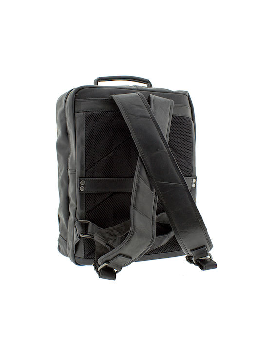 Professional leather backpack Rcm H43-Black