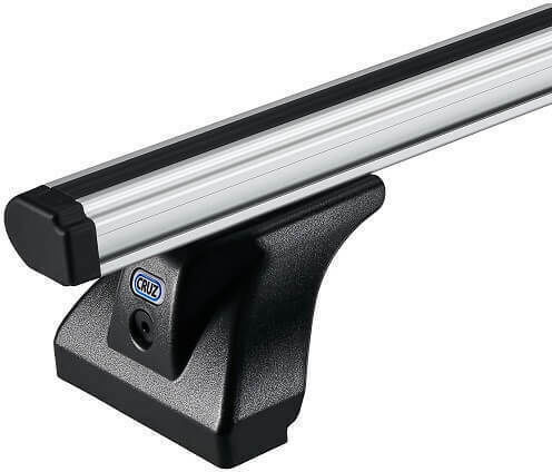 Cruz Autodachträger Aluminium 128cm Universell mit Dachträgerfüßen Silber