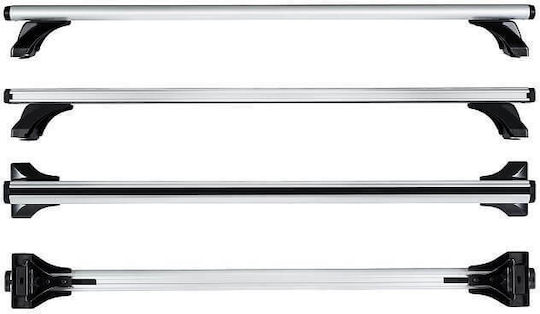 Cruz Autodachträger Aluminium 128cm Universell mit Dachträgerfüßen Silber