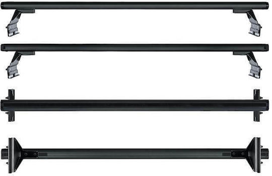 Cruz Roof Bars Aluminum Alu Cargo Dark 128cm. (with Roof Rack Legs) Black