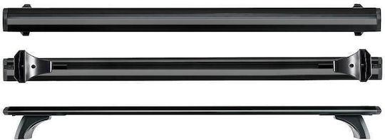 Cruz Μπάρες Οροφής Αλουμινίου Airo Dark 128εκ. Universal (Σετ με πόδια) Μαύρες