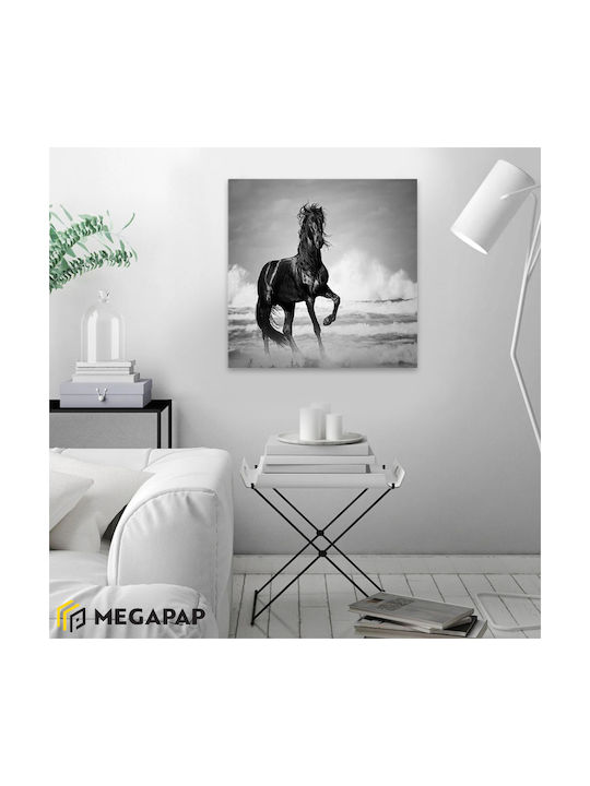 Megapap Black Horse Πίνακας σε Καμβά 60x60cm