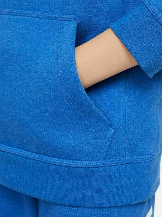 Fleece Kids Sweatshirt with Hood and Pockets Blue Sportswear Club