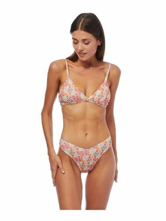 Triangle Bikini Top Daytona with Adjustable Straps Multicolour Floral