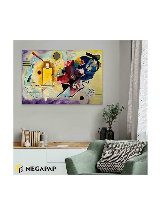 Megapap Yellow Red Blue Canvas Painting 70x50cm