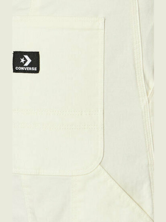 Women's High-waisted Fabric Trousers in Regular Fit Beige