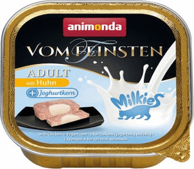 Animonda Vom Feisten Adult Nasses Katzenfutter für Katze in Tablett mit Huhn 100gr 83113