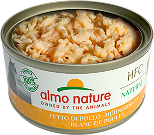 Almo Nature HFC Natural Wet Food for Adult Cats in Cans with Chicken Grain-Free & Gluten-Free 70gr