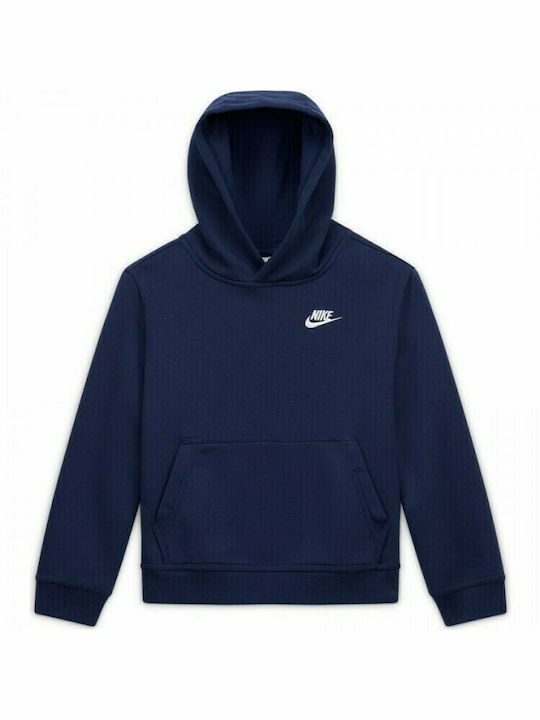 Nike Kids Sweatshirt with Hood and Pocket Blue