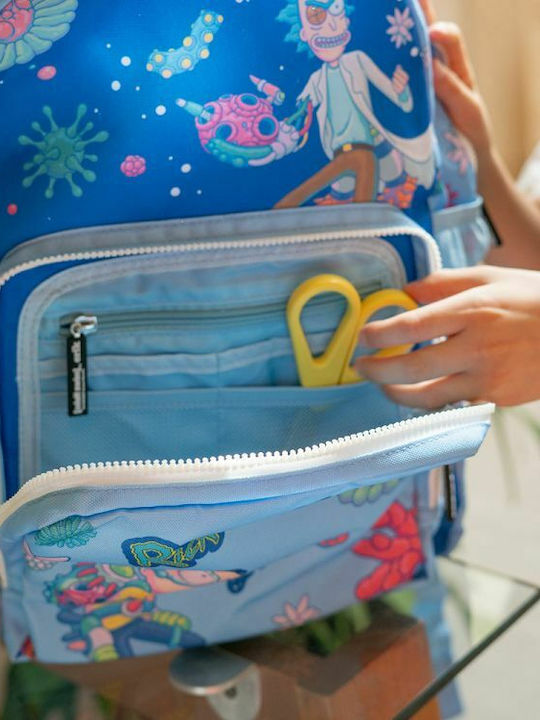 Grupo Erik Rick And Morty Virus Attack Schulranzen Rucksack Grundschule, Grundschule in Blau Farbe