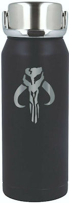 Stor Kids Stainless Steel Thermos Water Bottle Star Wars The Mandalorian Black