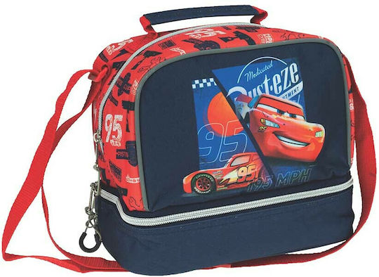 Gim Cars Double Vision School Insulated Shoulder Lunch Bag 4.5lt Blue Disney Cars 20 x 15 x 21cm