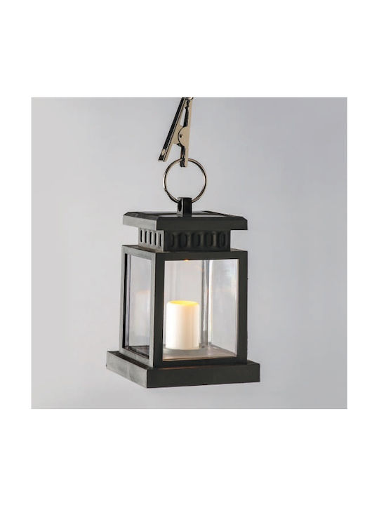 Aca Christmas Plastic Black Battery Lantern