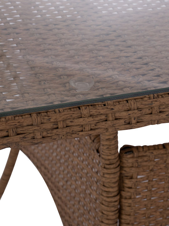 Метално Маса Стабилна Minsk Beige / Brown 150x90x75бр